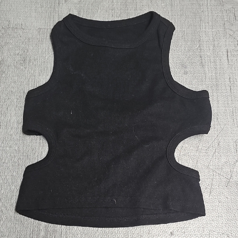 Black Cutout Sleeveless Top